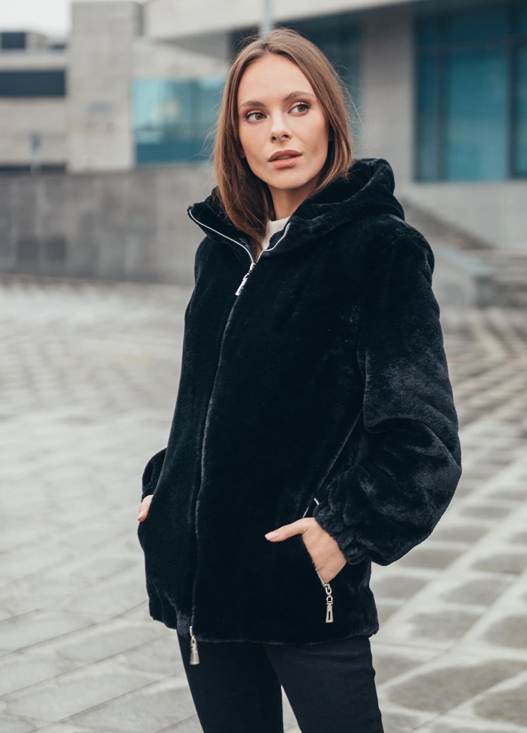 Полушубок 031 чорний – Photo 3